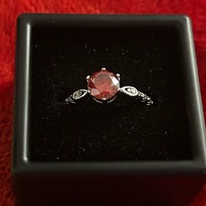 Luxury Red Moissanite‎ Diamond ring size 7